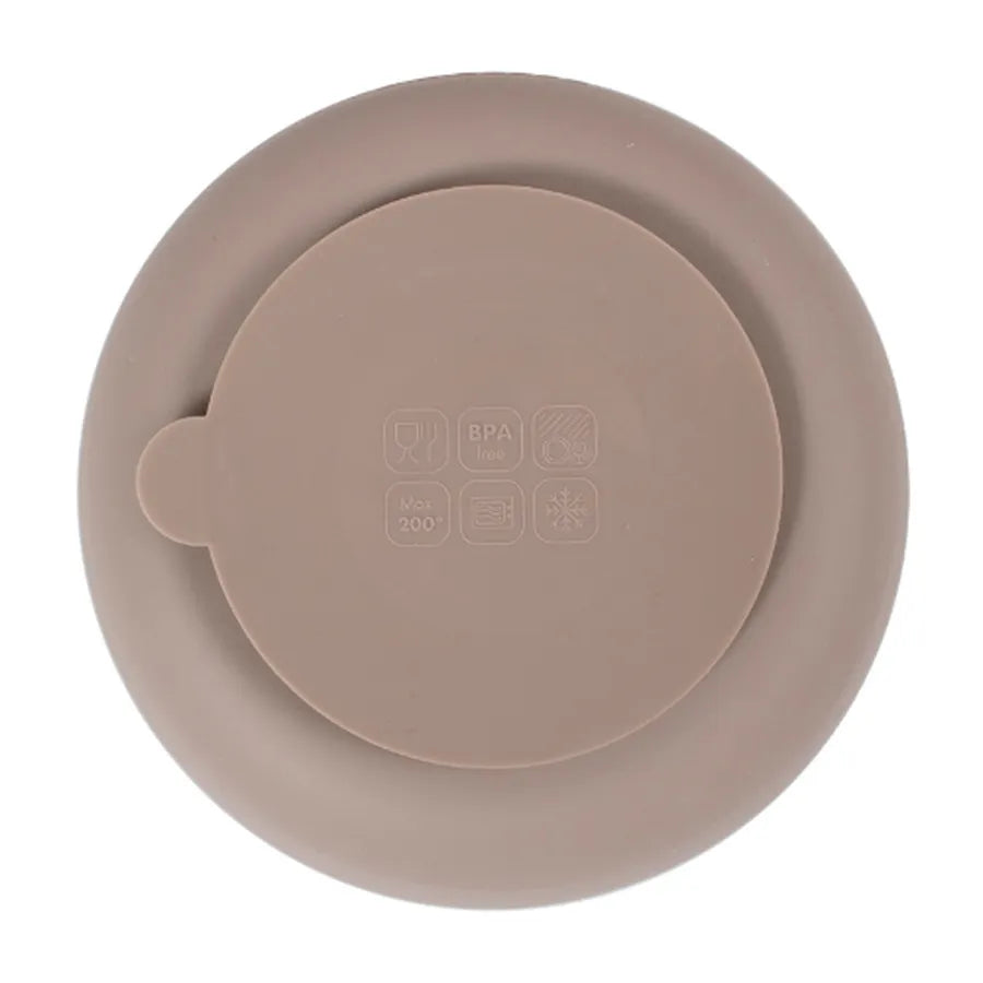 Farfurii din silicon cu ventuză, set de 2 bucăți, warm grey