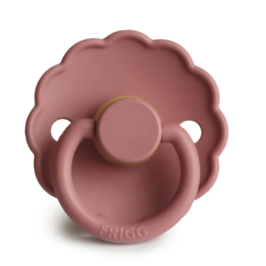 Suzetă din cauciuc natural Daisy, powder blush