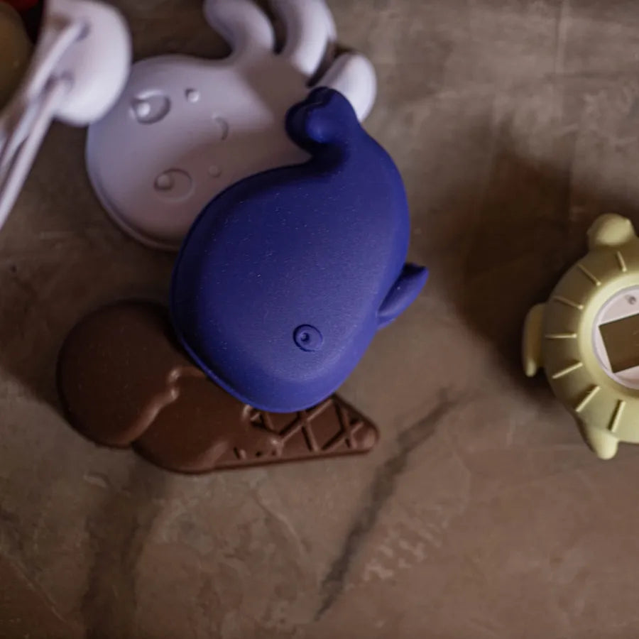 Forme pentru nisip din silicon, set de 5 bucăți, animals of the sea