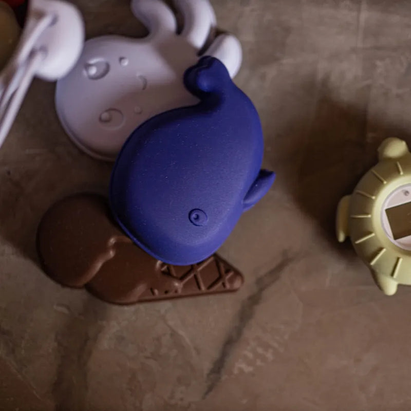 Forme pentru nisip din silicon, set de 5 bucăți, animals of the sea