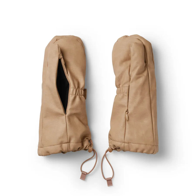 Mănuși din material impermeabil, 1-3 ani, aviator brown