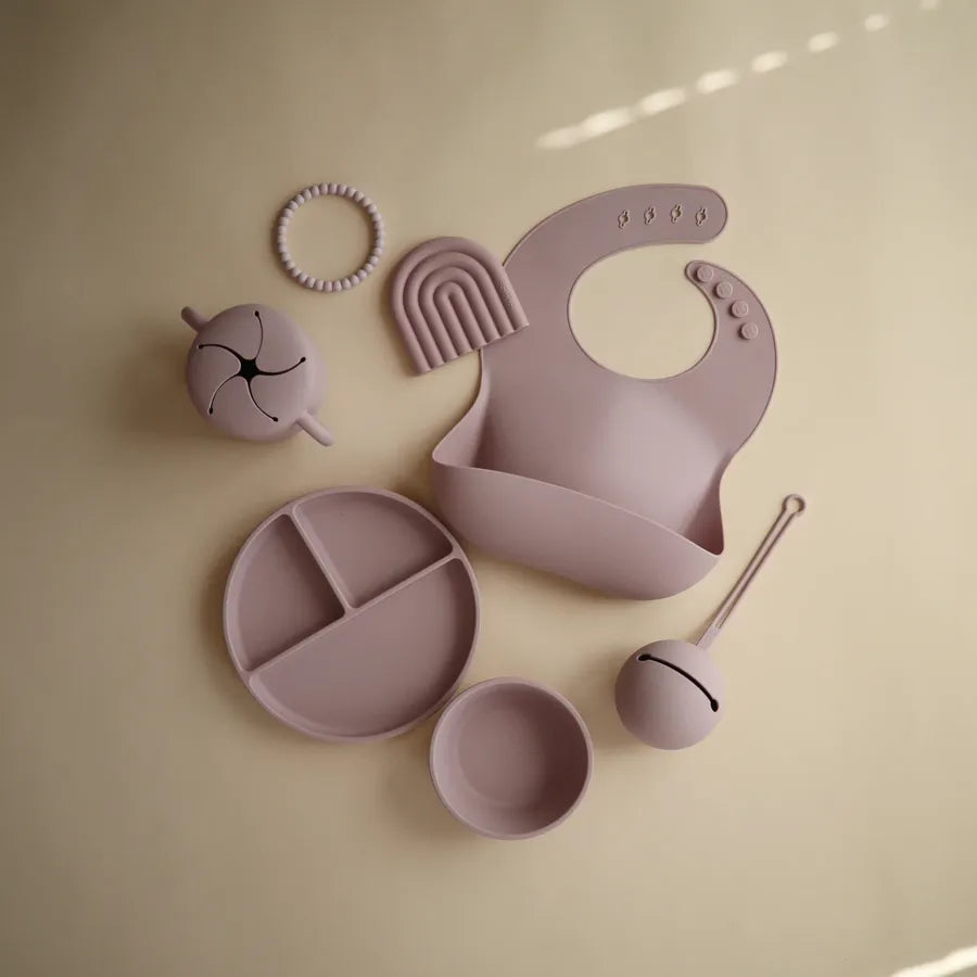 Bol din silicon, cu ventuză, soft lilac