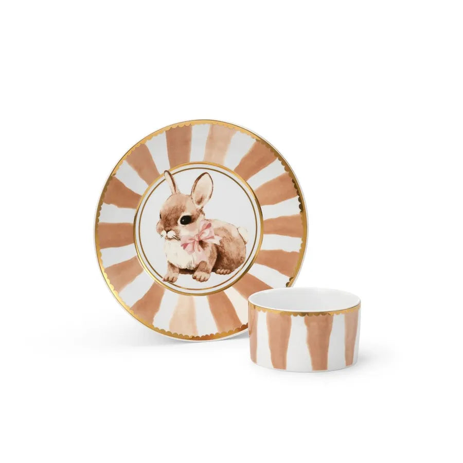 Set de masă din porțelan, set de 2 piese, bunny darling