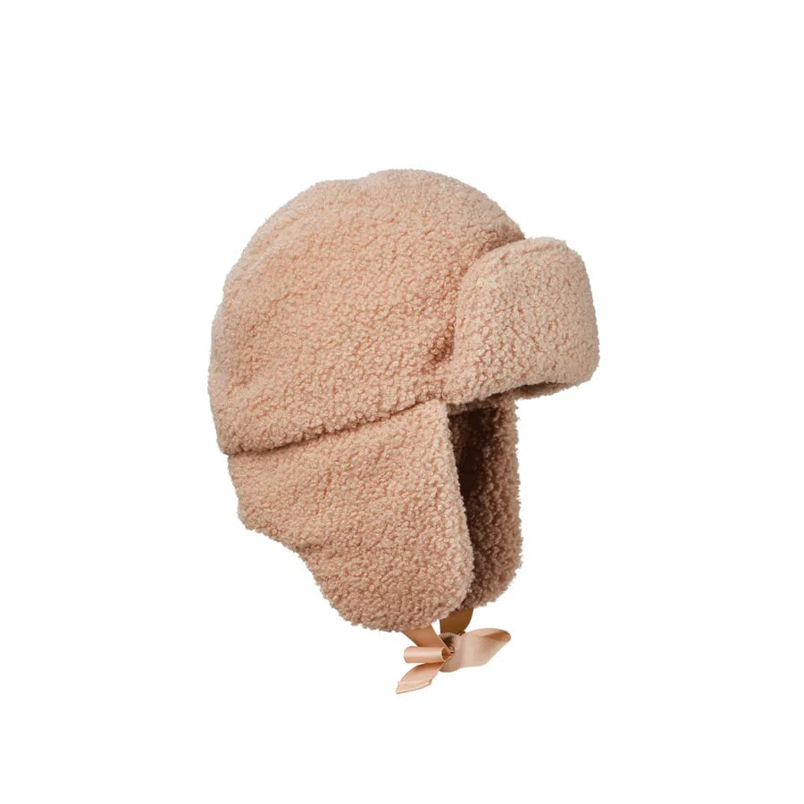 Căciulă pentru iarnă, pink boucle