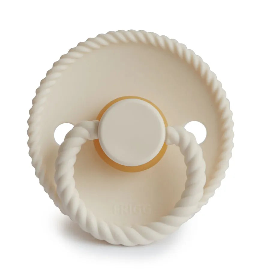 Suzetă din cauciuc natural Rope, cream