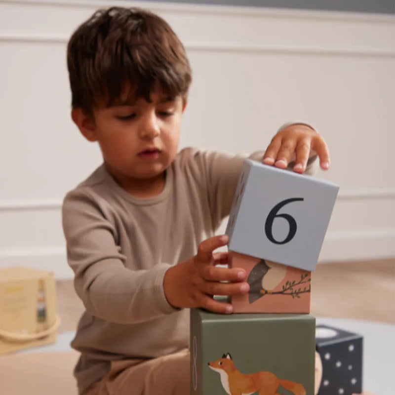 Cuburi stivuibile din carton, nordic animals