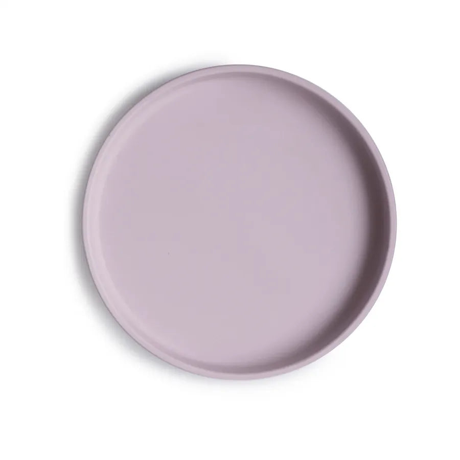 Farfurie clasică din silicon, cu ventuză, soft lilac