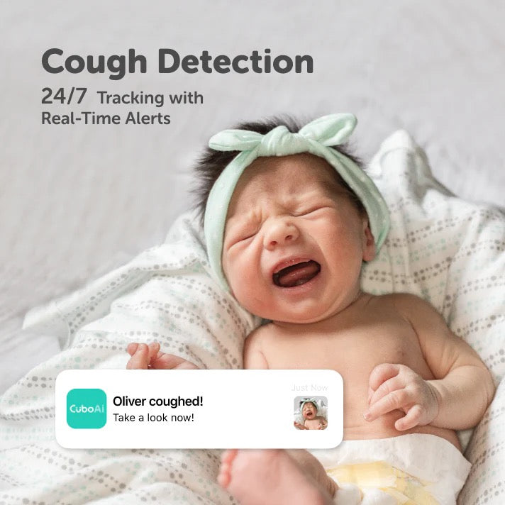 Dispozitiv inteligent WiFi de monitorizare video pentru bebeluși, CuboAi Smart Baby Monitor 3