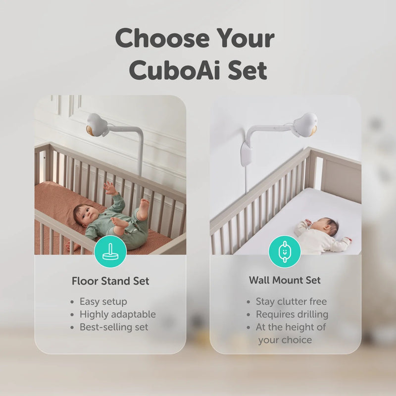 Dispozitiv inteligent WiFi de monitorizare video pentru bebeluși, CuboAi Smart Baby Monitor 3