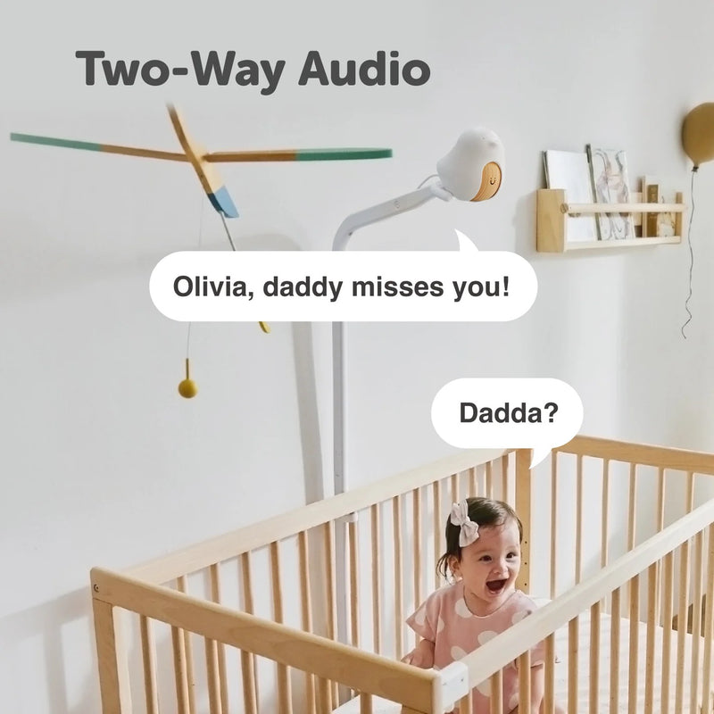 Dispozitiv inteligent WiFi de monitorizare video pentru bebeluși, CuboAi Smart Baby Monitor 3