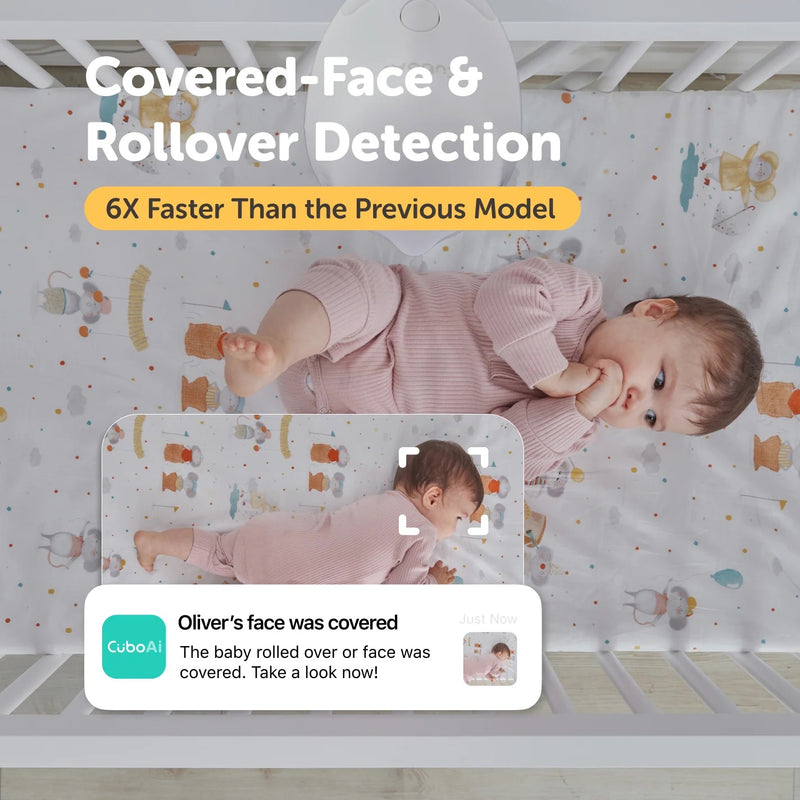 Dispozitiv inteligent WiFi de monitorizare video pentru bebeluși, CuboAi Smart Baby Monitor 3
