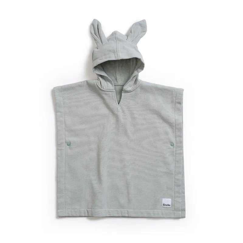Halat pentru baie de tip poncho din bumbac