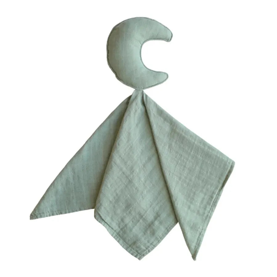 Jucărie păturică din bumbac organic, Lovely, moon roman green