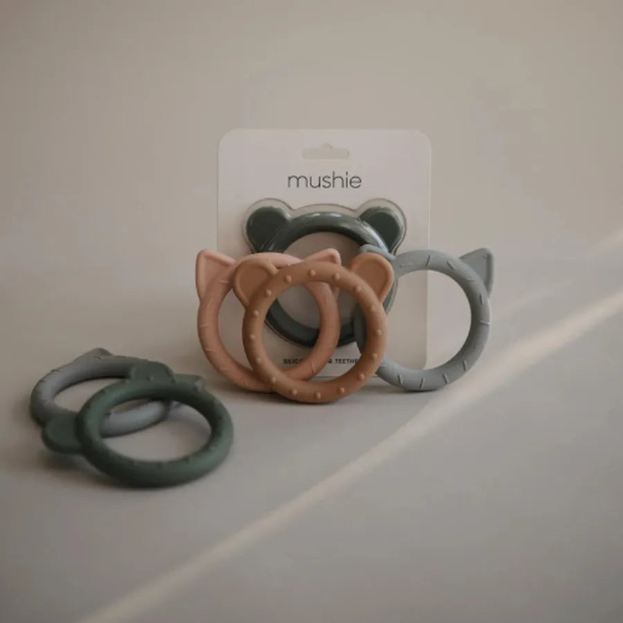 Jucărie pentru dentiție din silicon, Bear, dried thyme