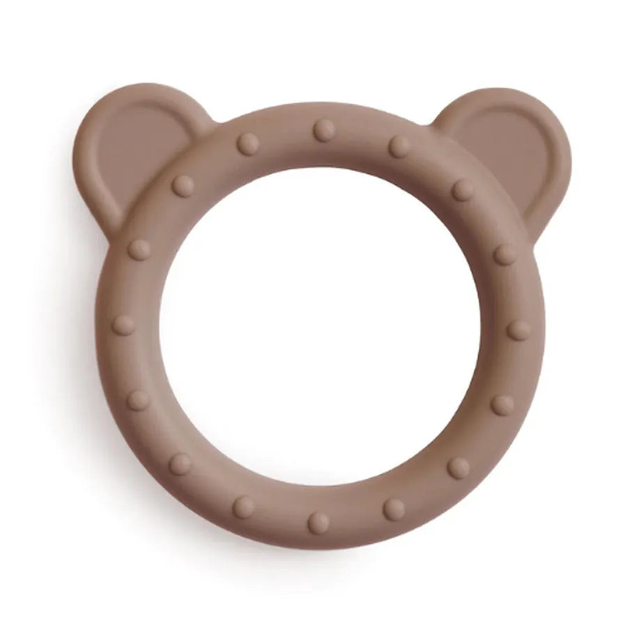 Jucărie pentru dentiție din silicon, Bear, natural