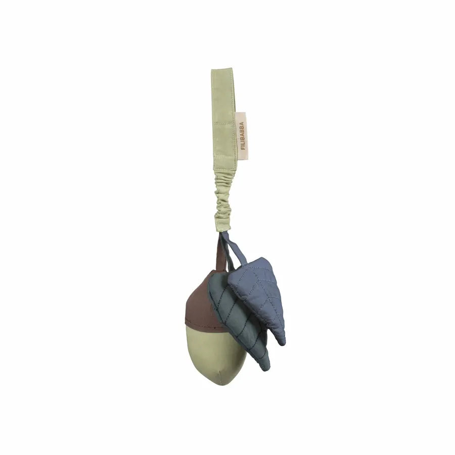 Jucărie senzorială din material textil, Acorn, pistachio