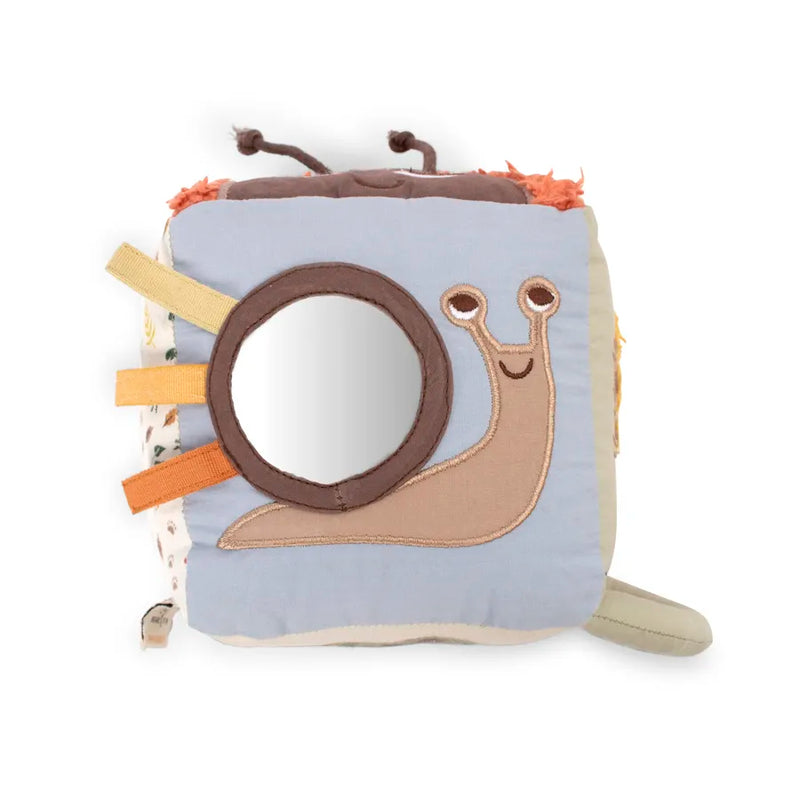 Jucărie senzorială din material textil, Cub, little wonders