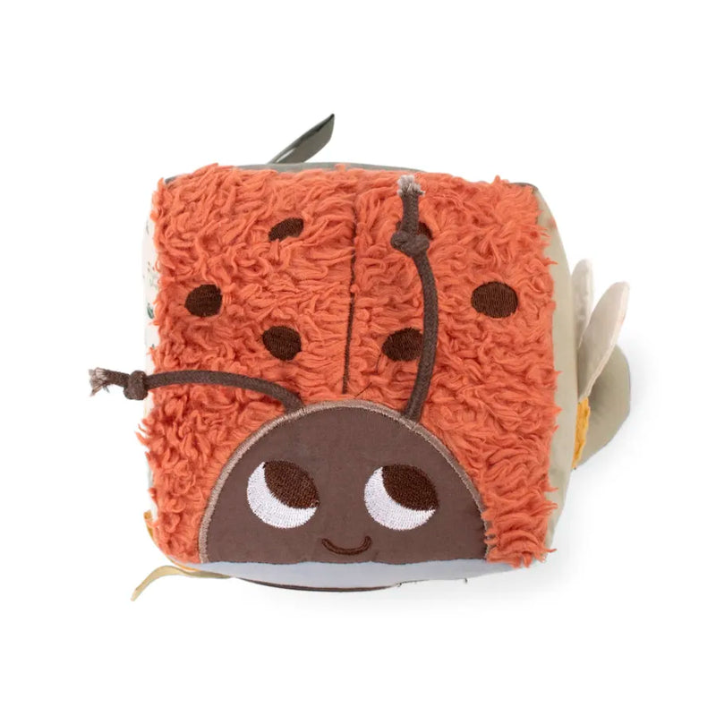 Jucărie senzorială din material textil, Cub, little wonders