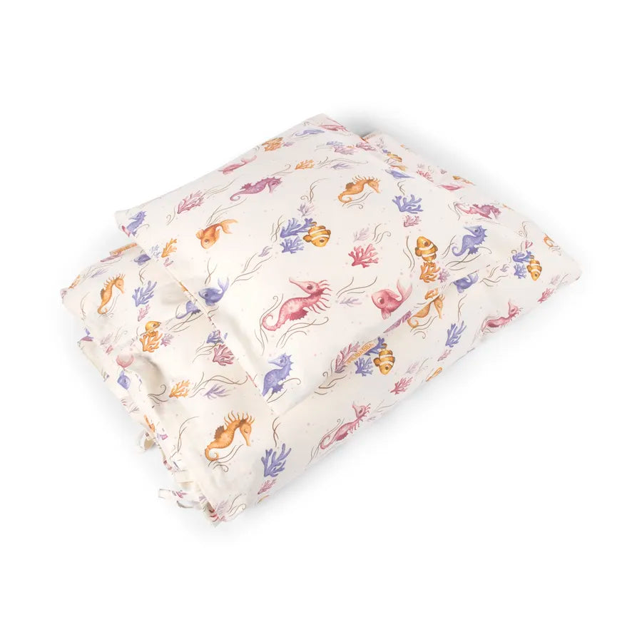 Lenjerie de pat din bumbac organic, 100 x 140 cm, rainbow reef