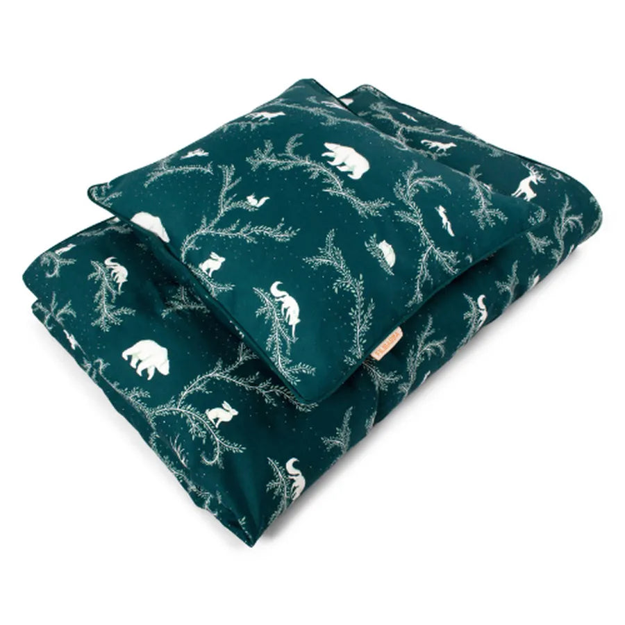 Lenjerie pentru pat din bumbac organic, Night, 100 x 140 cm