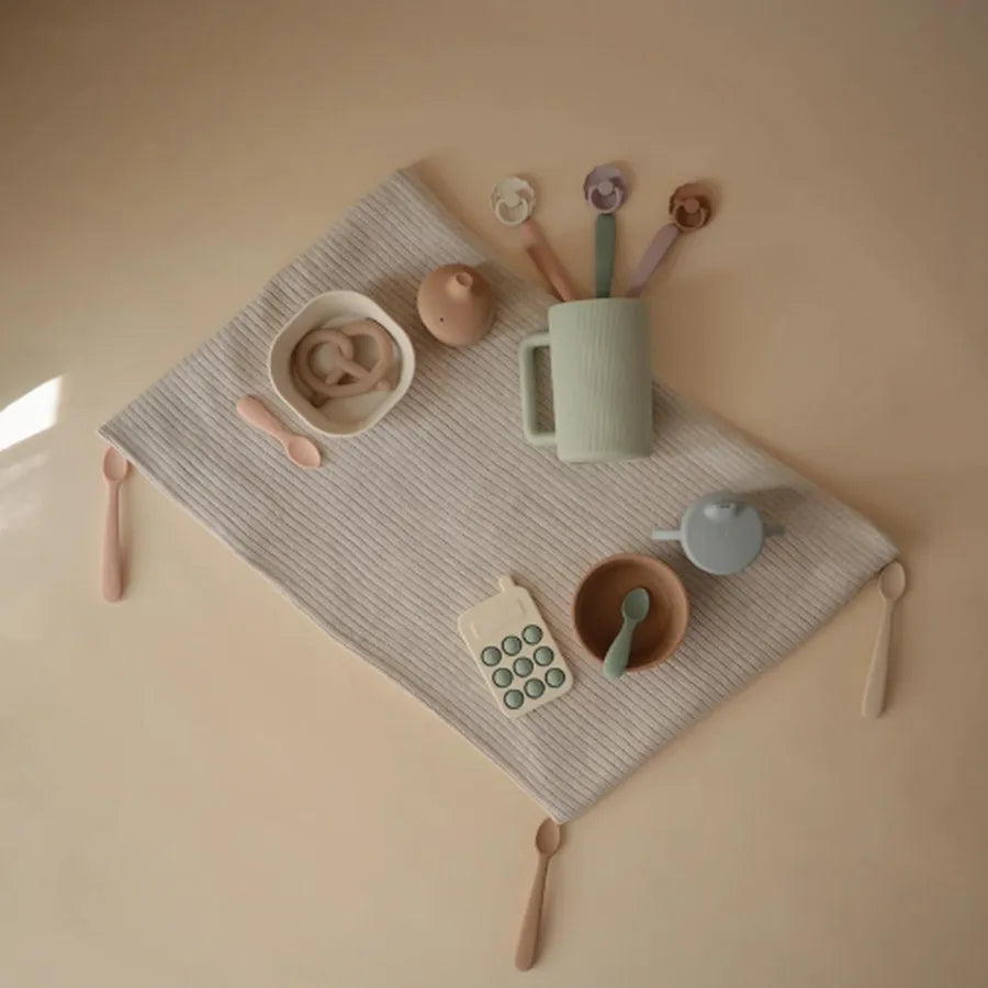Lingurițe din silicon, set de 2 bucăți, blush/shifting sand