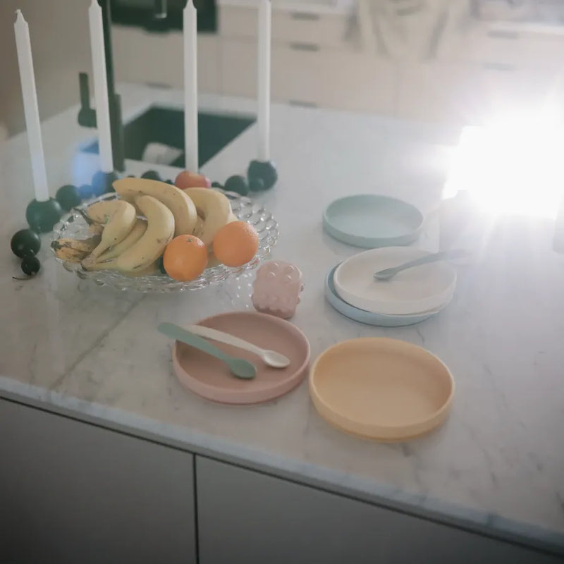 Lingurițe din silicon, set de 2 bucăți, ivory