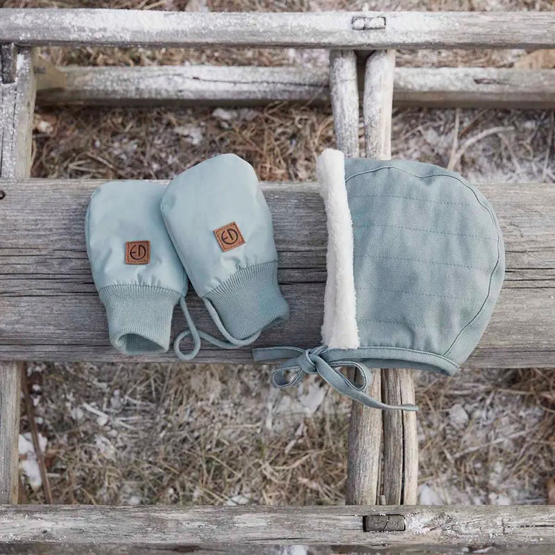 Mănuși din material impermeabil, 0-12 luni, pebble green