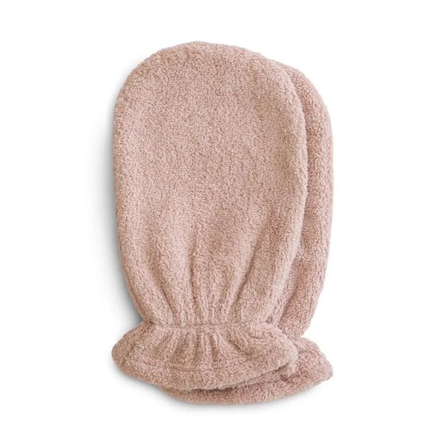 Mănuși pentru baie din bumbac organic, set de 2 bucăți, blush