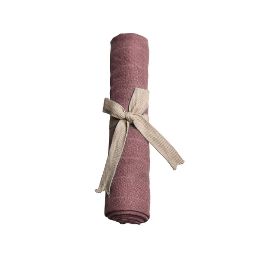 Muselină din bumbac organic, vintage rose, 65 x 65 cm