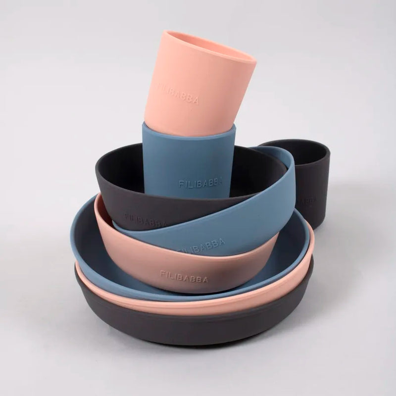 Pahare din silicon, set de 2 bucăți, peach