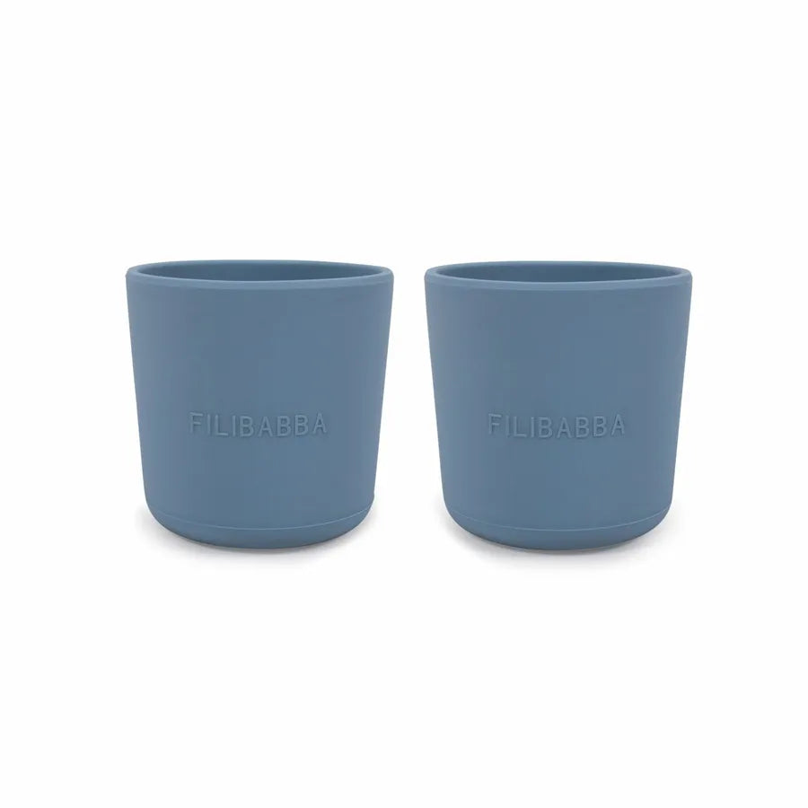 Pahare din silicon, set de 2 bucăți, powder blue