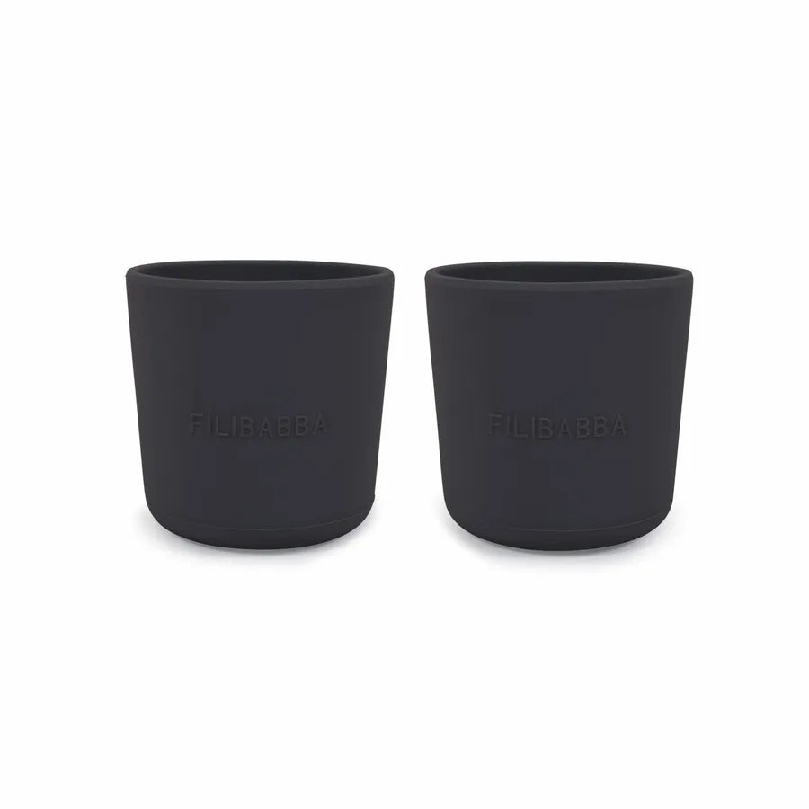 Pahare din silicon, set de 2 bucăți, stone grey