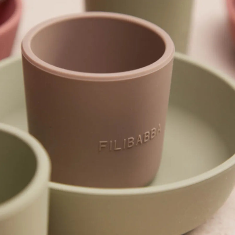 Pahare din silicon, set de 2 bucăți, warm grey