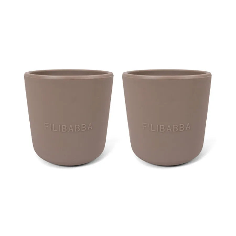 Pahare din silicon, set de 2 bucăți, warm grey