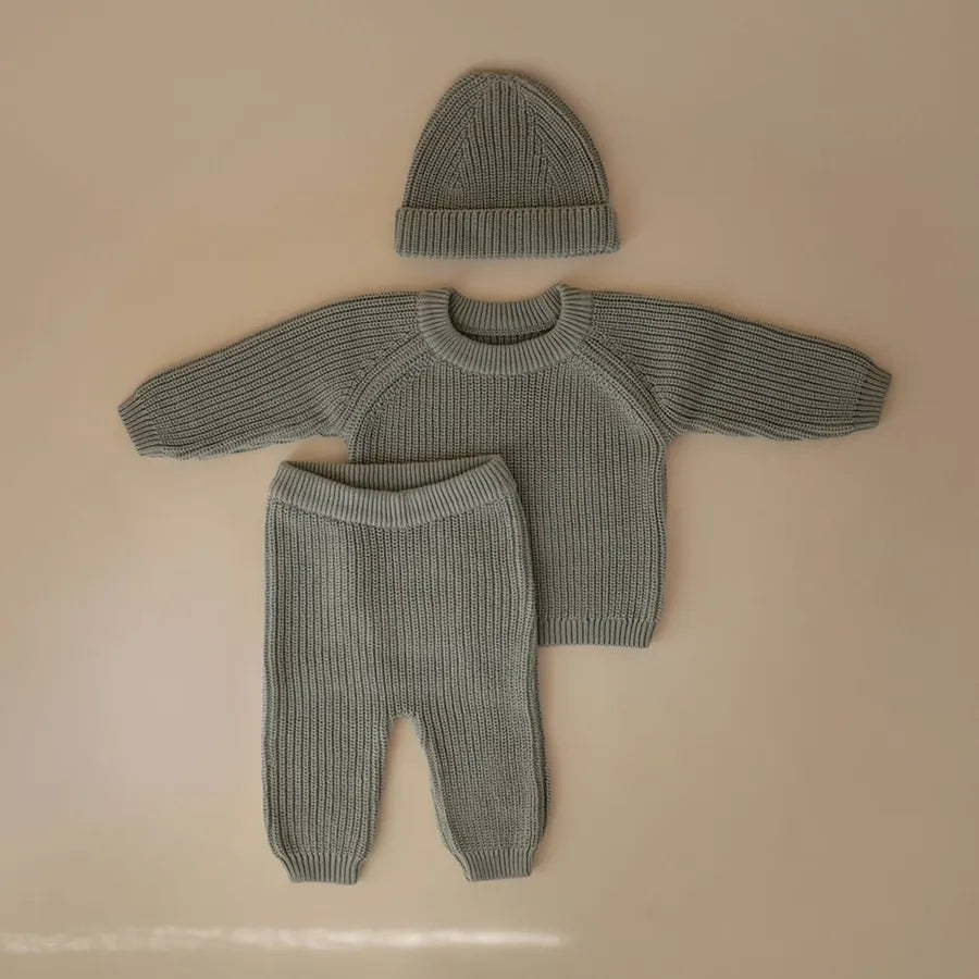 Pantaloni din tricot, Mushie, mint
