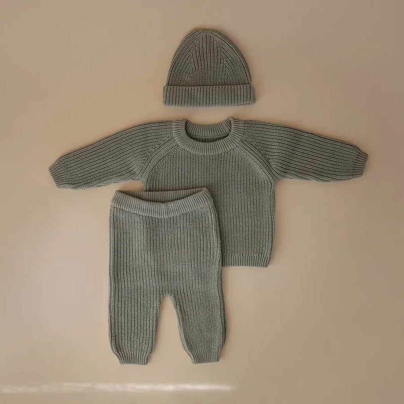 Pantaloni din tricot, Mushie, mint