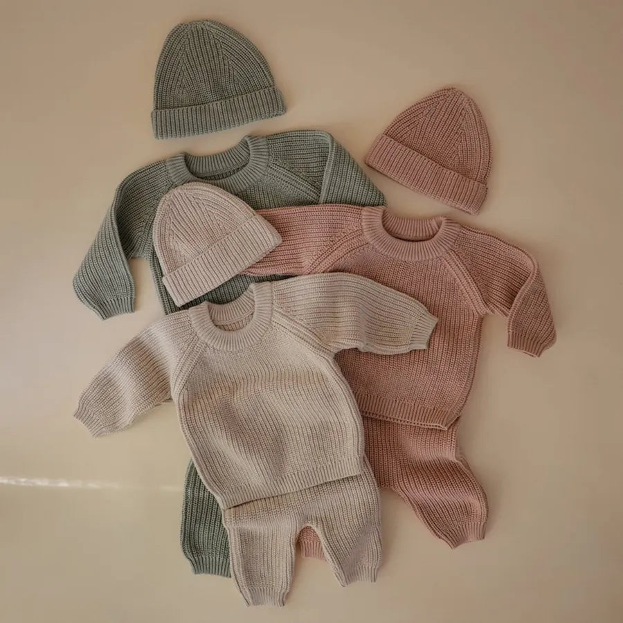 Pantaloni din tricot, Mushie, mint