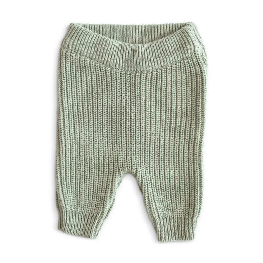 Pantaloni din tricot, Mushie, mint