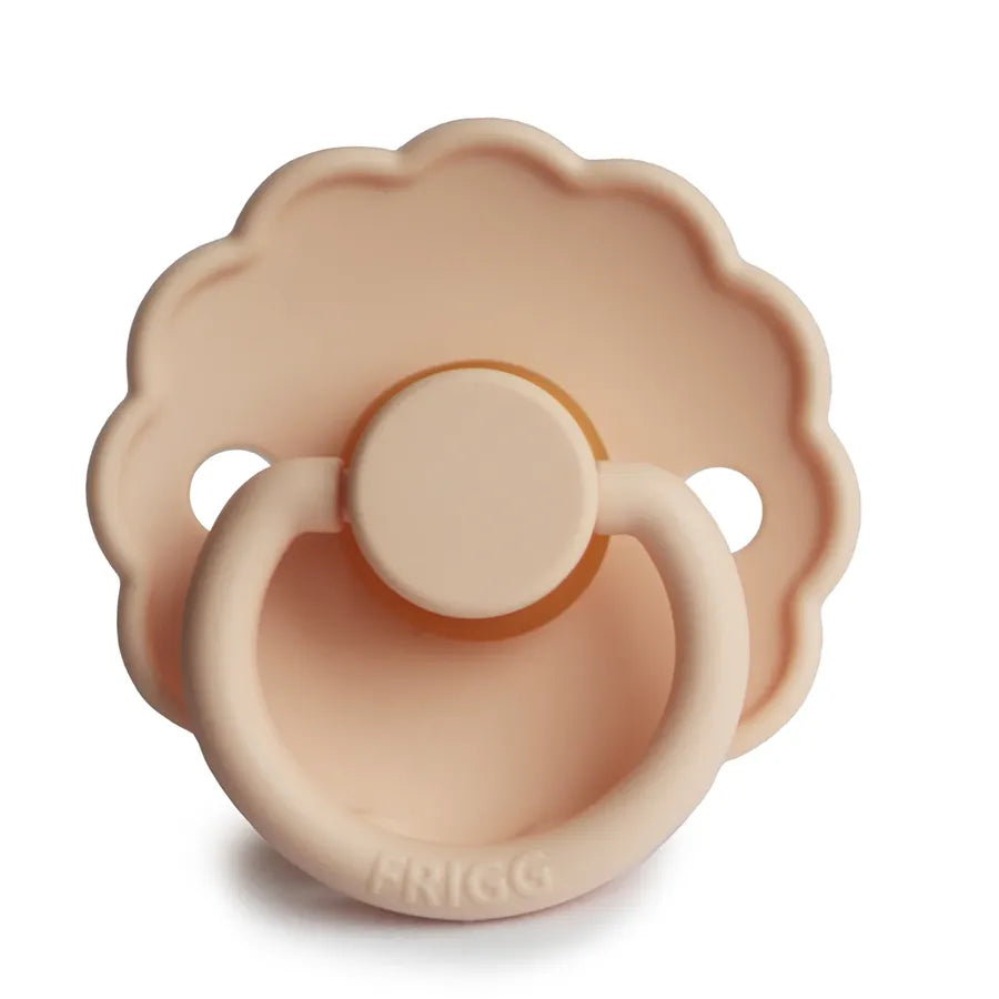 Suzetă din cauciuc natural Daisy, pink cream