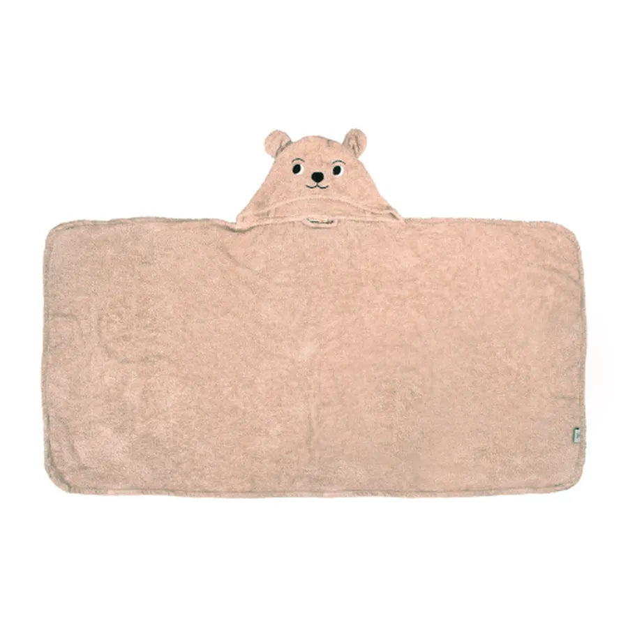 Prosop cu glugă din bumbac organic, 140 x 70 cm, bear