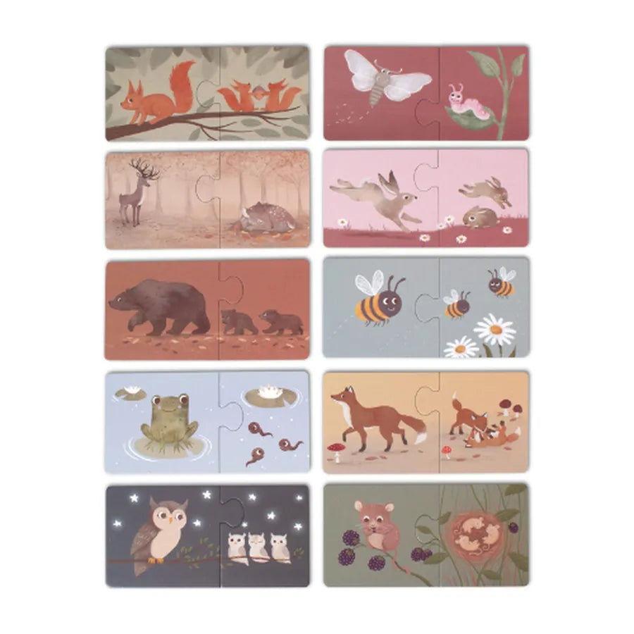 Puzzle, set de 10 bucăți, nordic animals