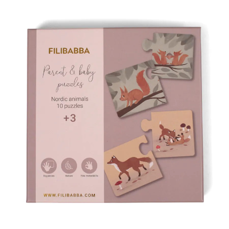 Puzzle, set de 10 bucăți, nordic animals