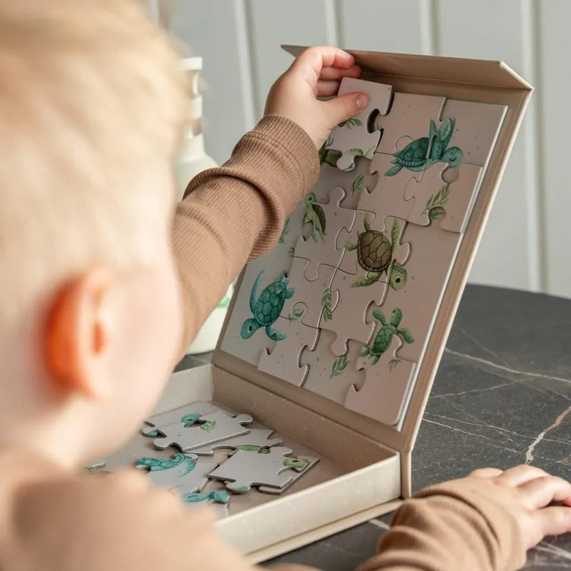 Puzzle magnetic educativ, turtle