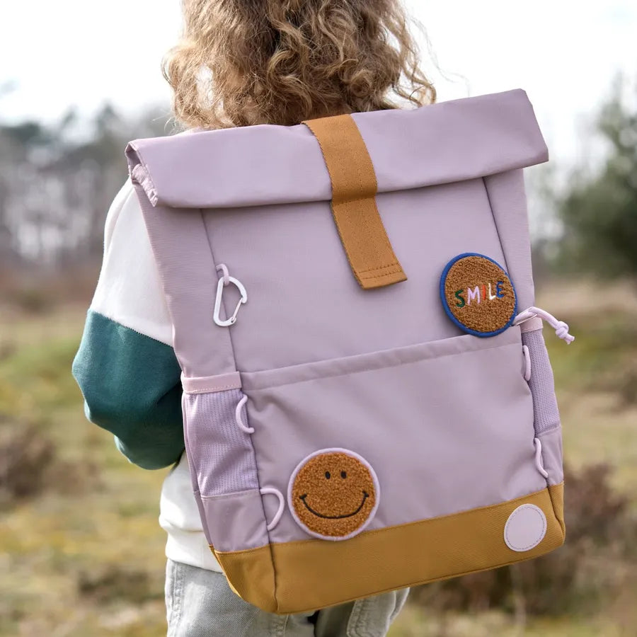 Rucsac Medium Rolltop, Little Gang, lilac