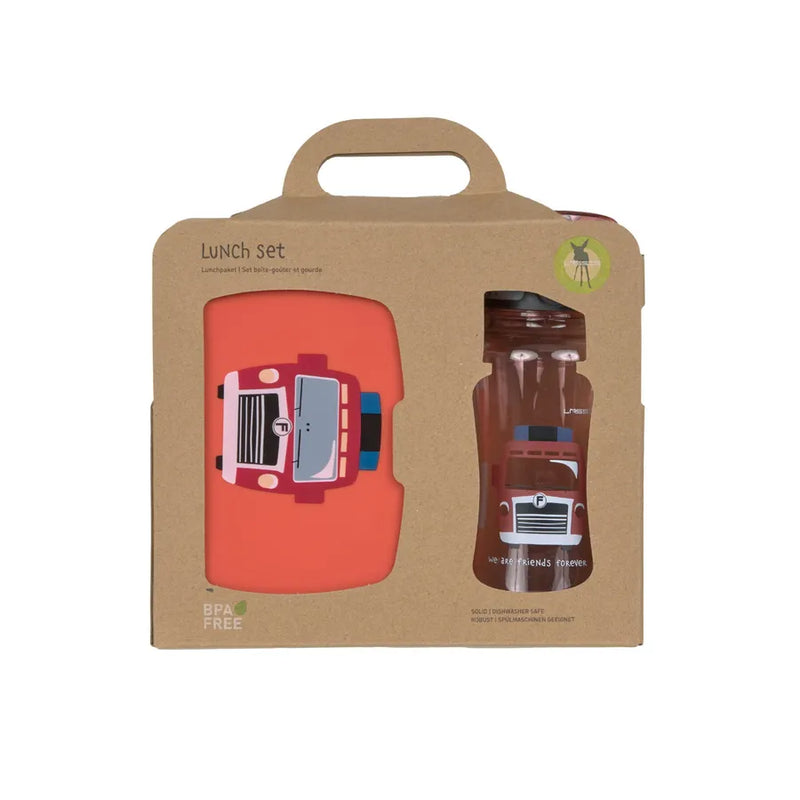 Set cutie de prânz și sticlă din tritan, tiny drivers, fire engine