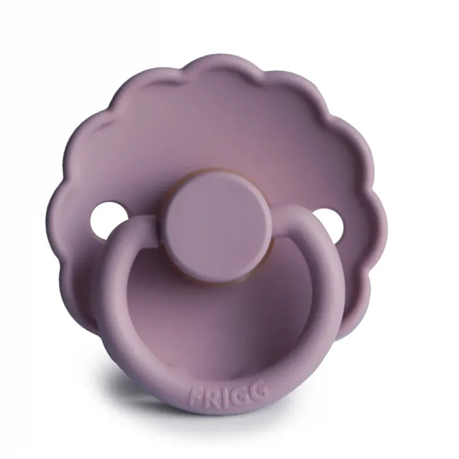 Suzetă din cauciuc natural Daisy, soft lilac