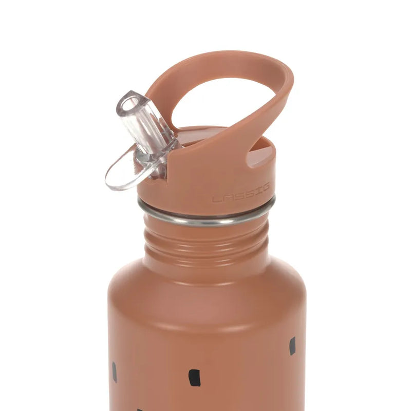 Sticlă din oțel inoxidabil, 500 ml, happy prints, caramel