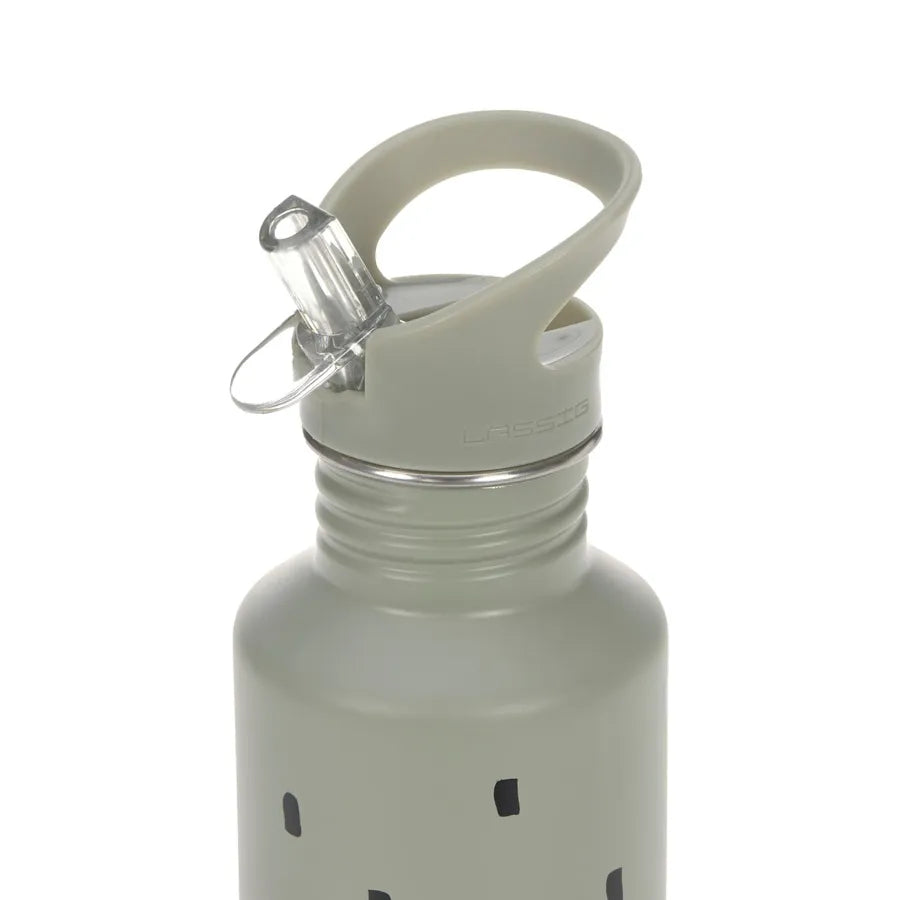Sticlă din oțel inoxidabil, 500 ml, happy prints, light olive