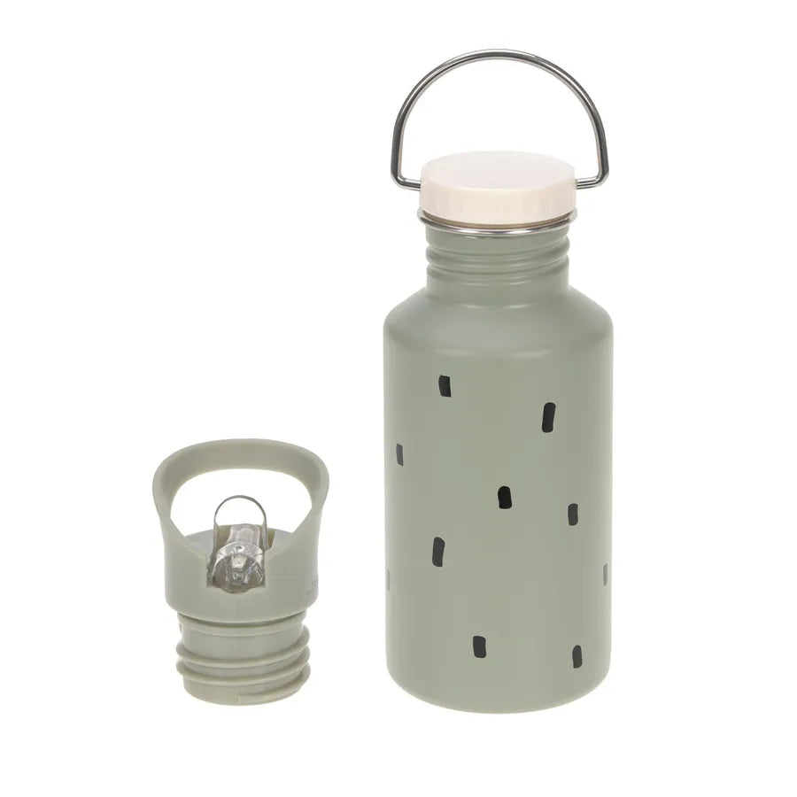 Sticlă din oțel inoxidabil, 500 ml, happy prints, light olive