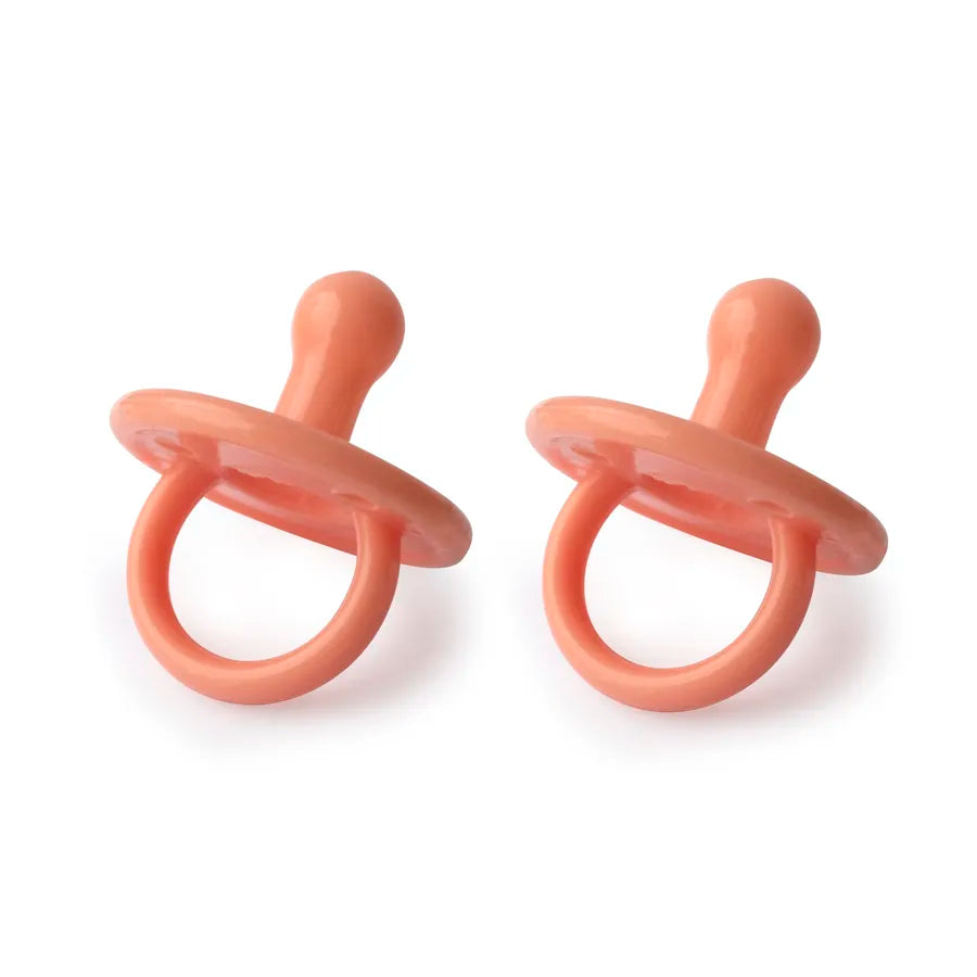 Suzete din silicon, set de 2 bucăți, coral